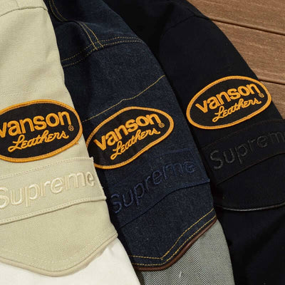 Jaqueta Supreme x Vanson Leathers Cordura Denim